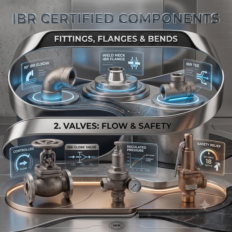IBR fittings for boiler mounting
