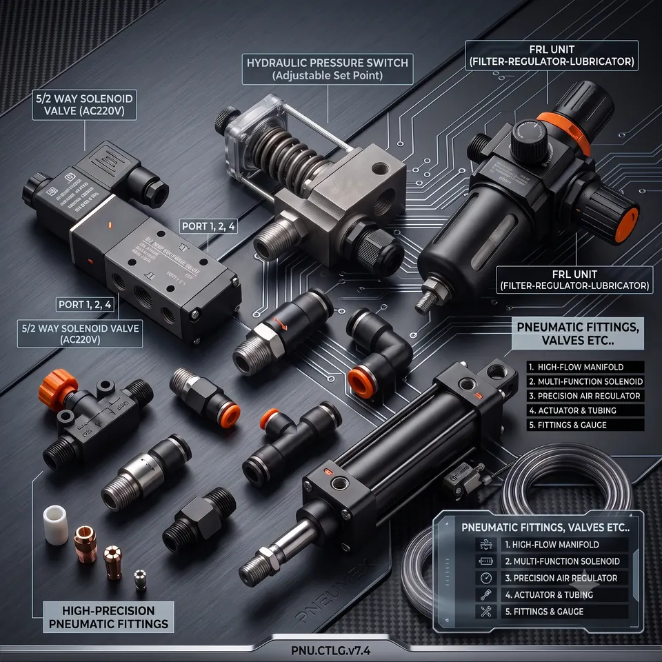 Pneumatic fittings and valves