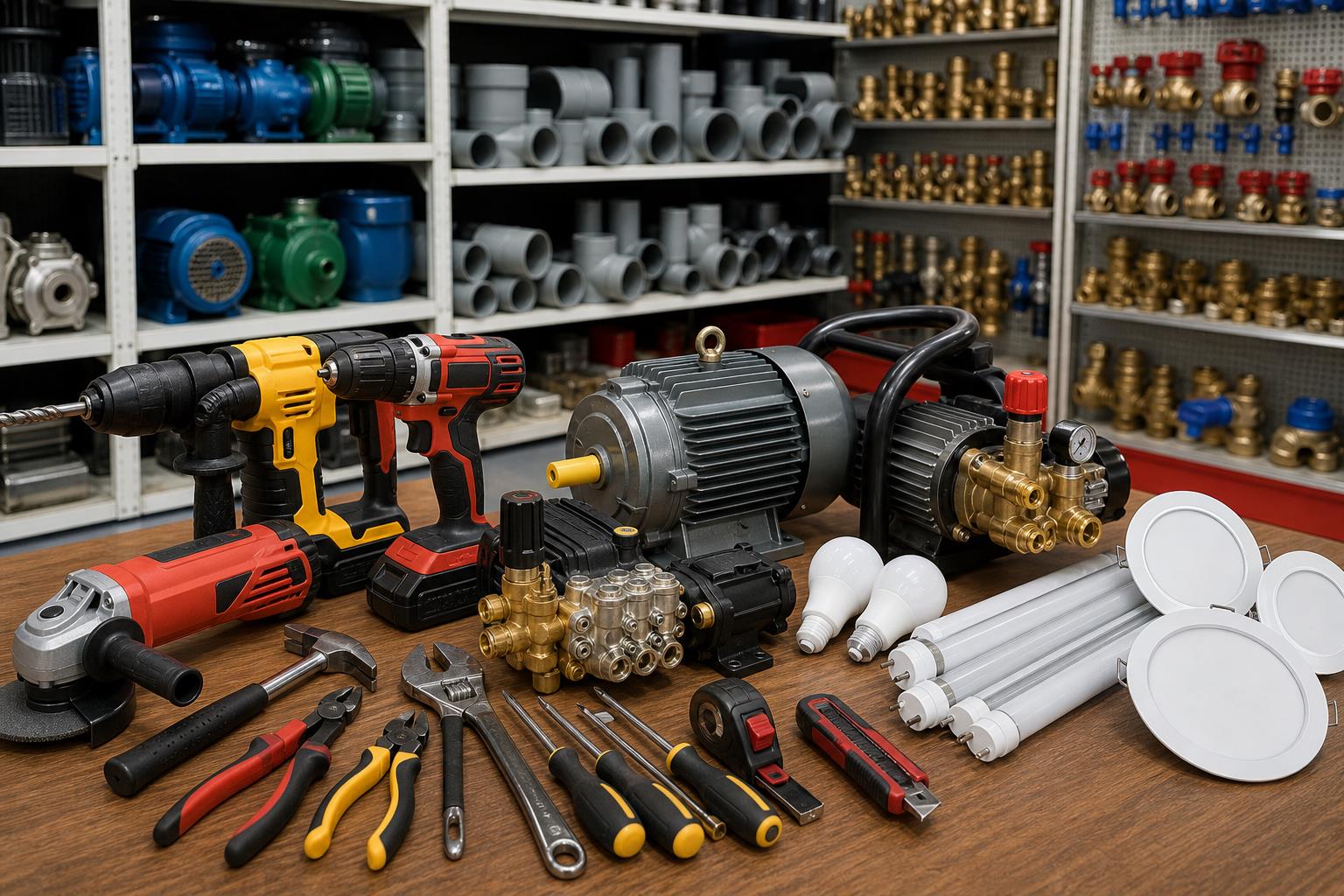 Tools, induction motor, pressure washer pump and LED products